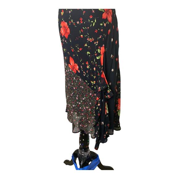 Maje Paris black floral ruffled skirt size 3- Small - Picture 16 of 16